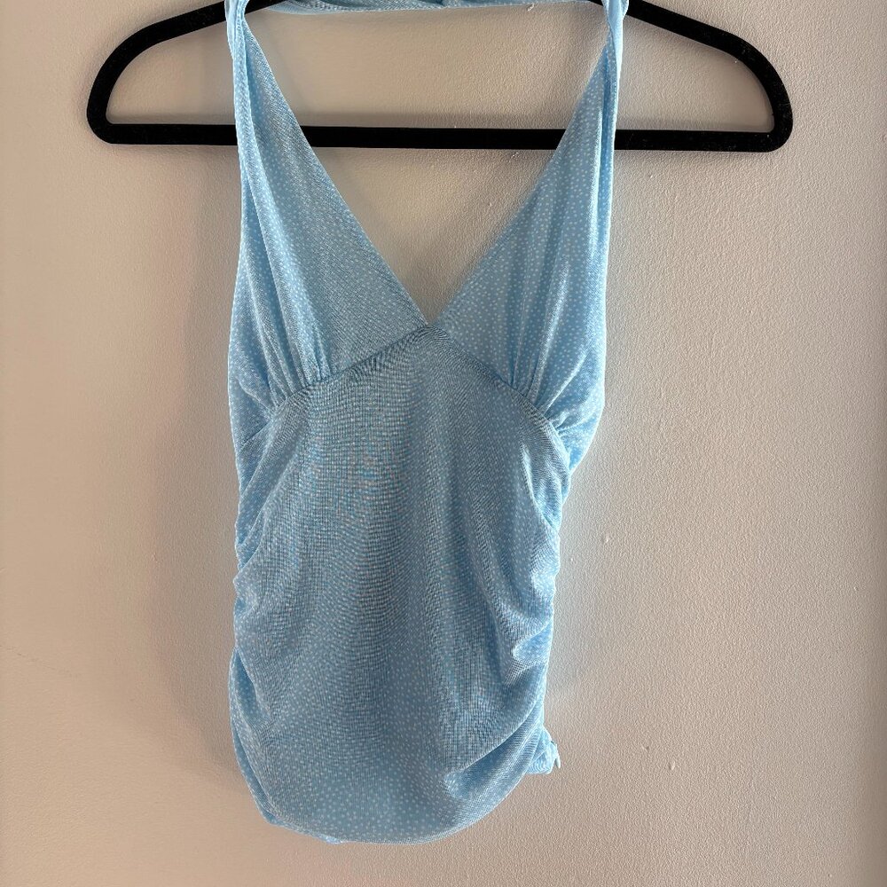 Zara Printe Tulle Halter Top